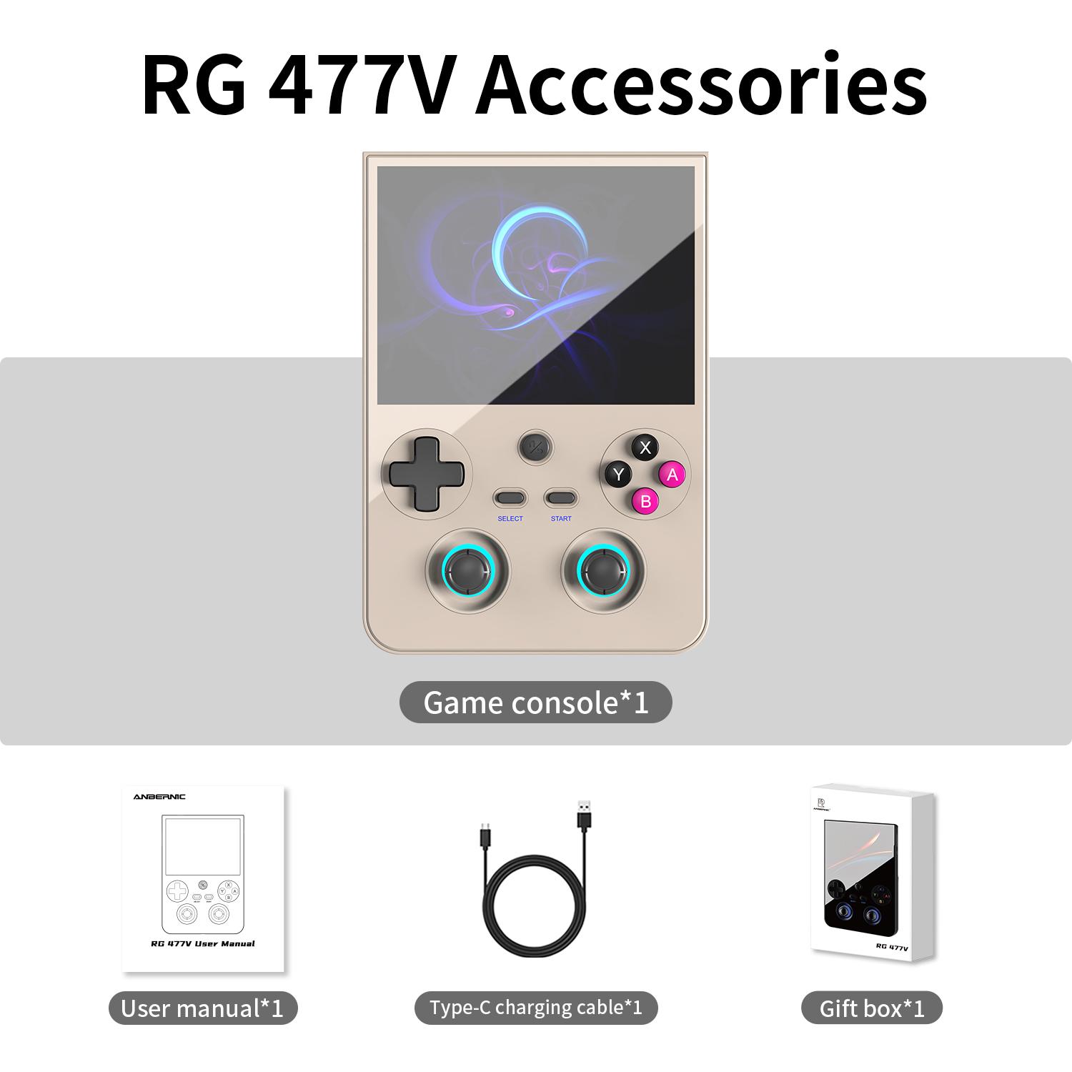 ANBERNIC RG477V Retro Handheld Game Console RG 477V 4.7-inch LTPS 64 Bit Game Player Dimensity 8300 Online Multiplayer Streaming Gift