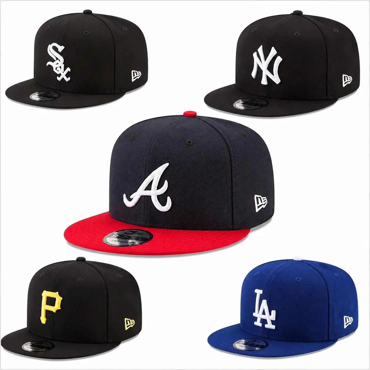 9FIFTY MLB Baseball Hat National Teams Fitted Snapback Los Angeles Dodgers New York Yankees Pittsburgh Pirates Atlanta Braves Hats Cap Caps Hat