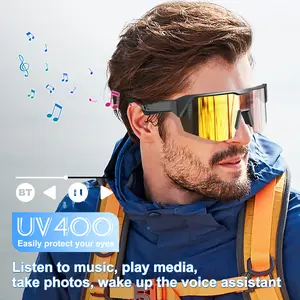 2026 Sports Bluetooth Glasses,Cycling Bluetooth Sunglasses Premium Smart Glasses with UV Protection, Open-Ear Speakers
