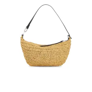 ALLSAINTS Luna Micro Paper Shoulder Bag in Biscuit Brown