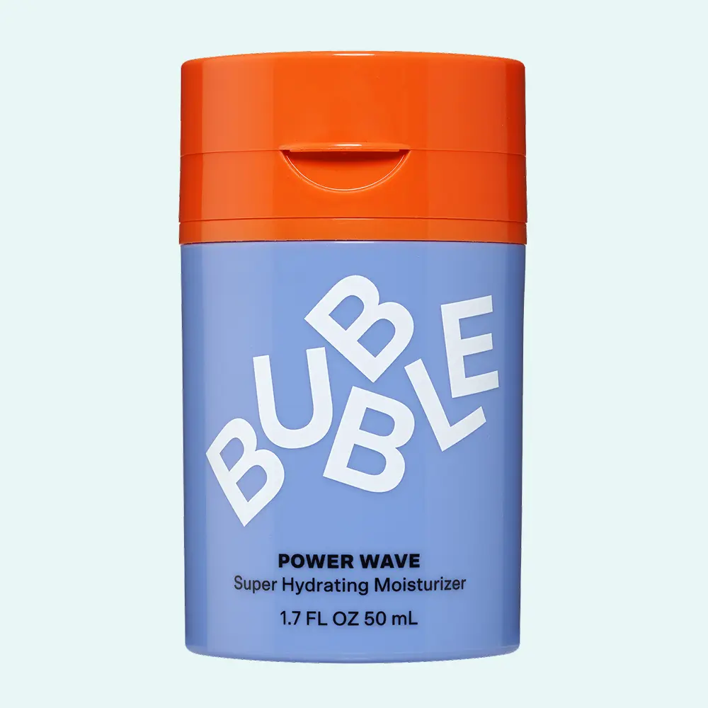 Bubble Skincare Power Wave Super Hydrating Moisturizer with Shea, Glycerin, Jojoba Oil - Sensitive-Friendly, Oil-Balancing, Moisture-Locking for Normal/Dry Skin, Radiant Boost, Makeup Prep Essential, Radiant Skin