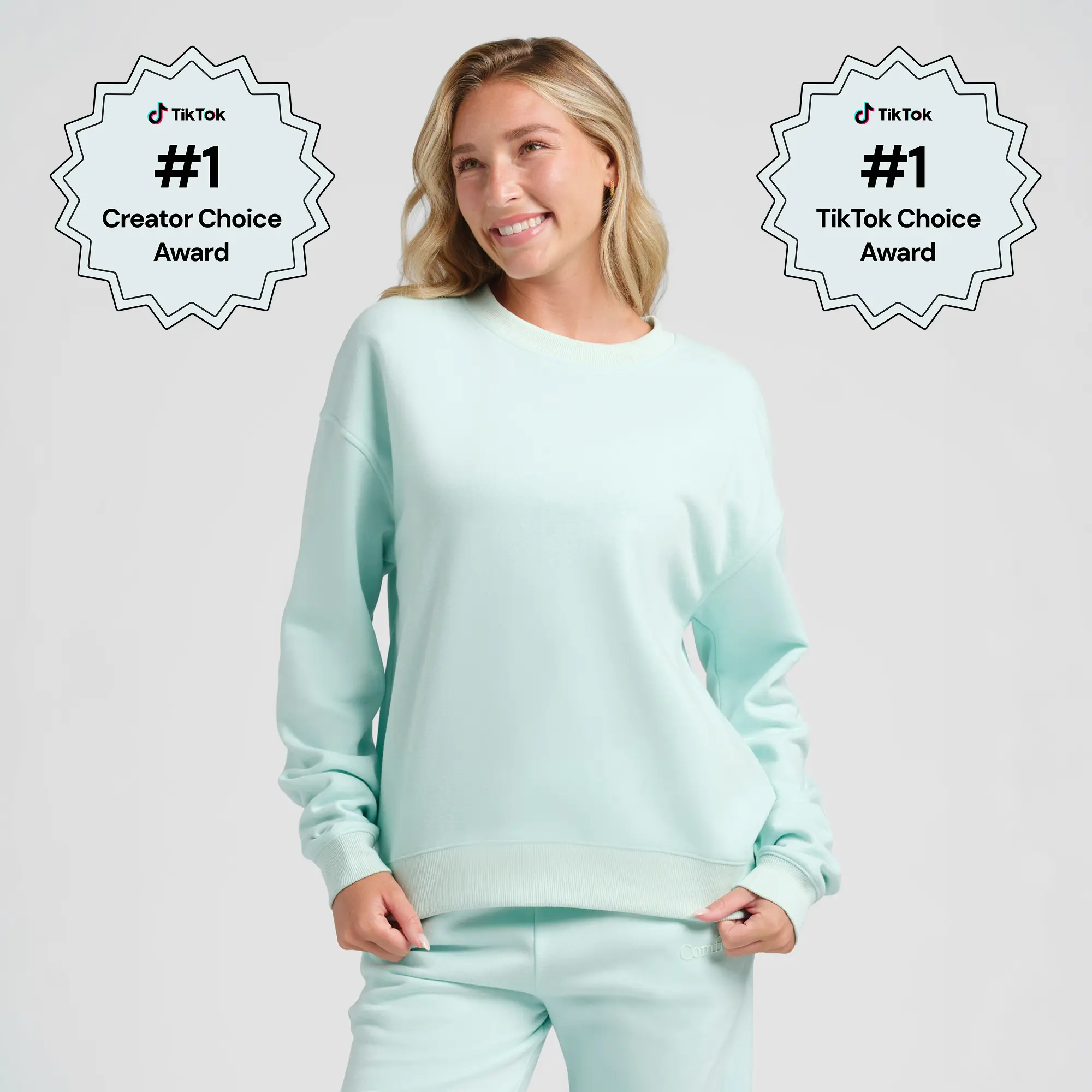 Comfrt | Halo Lightweight Crew Sweatshirt | Soft Everyday Lightweight Fleece Crew Neck Pullover