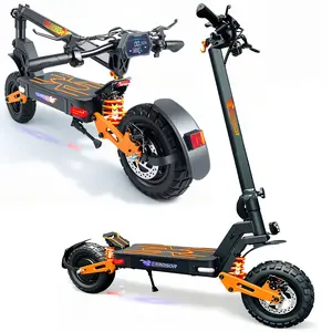 TERROSOR 2000W Peak Electric Scooter for Adults, 35 Miles Long Range, 48V25AH Battery, 500 lbs Load Capacity, 11" Vacuum Tires, Dual Disc Brakes, Hydraulic Suspension, Foldable E Scooter with Headlight