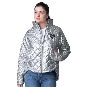 Football Fan Shop Officially Licensed NFL 4Her Team Mascot Metallic Jacket by Glll - Raiders