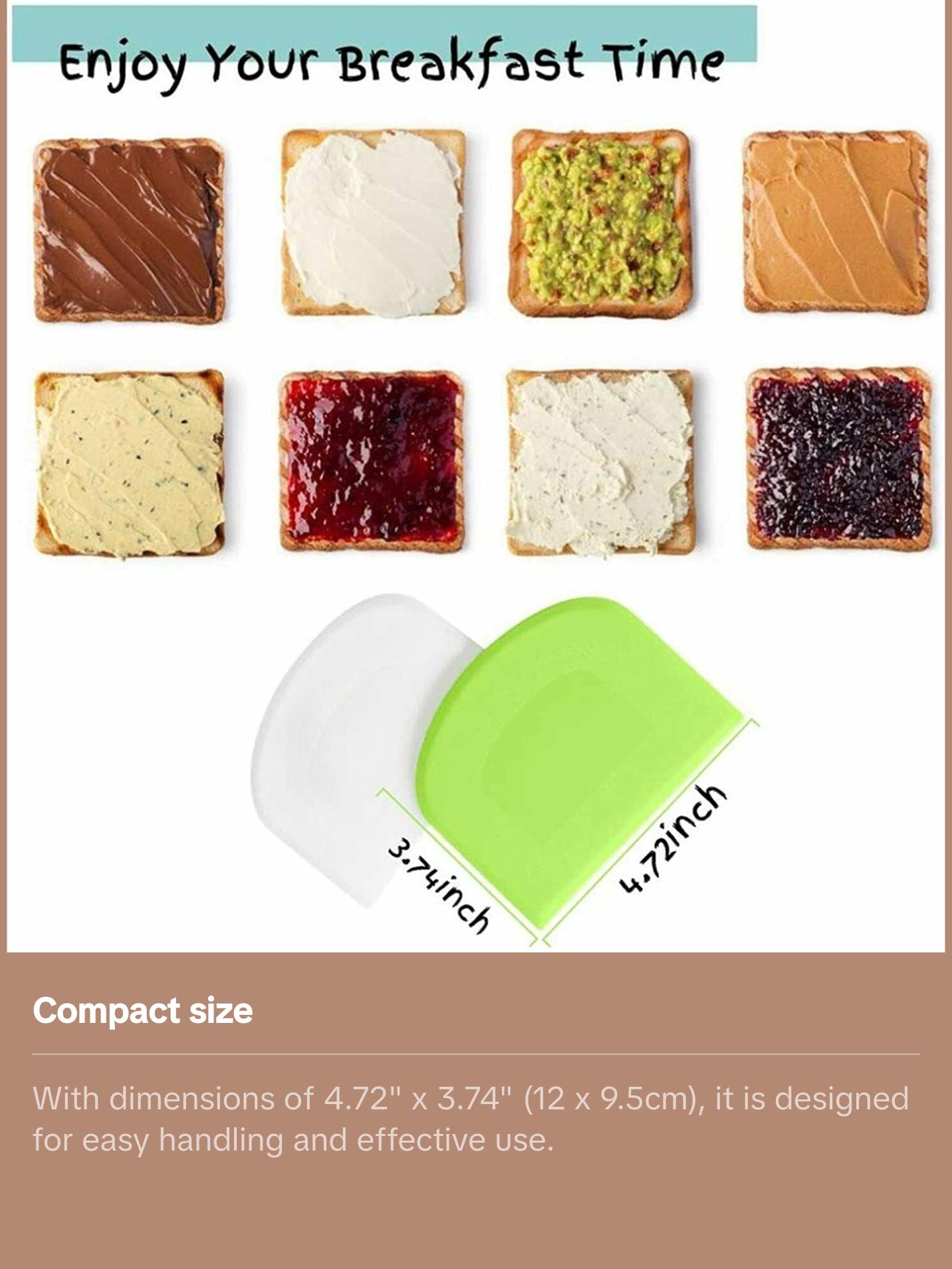 2 PCS Plastic Dough, Bowl,  Bench Scraper