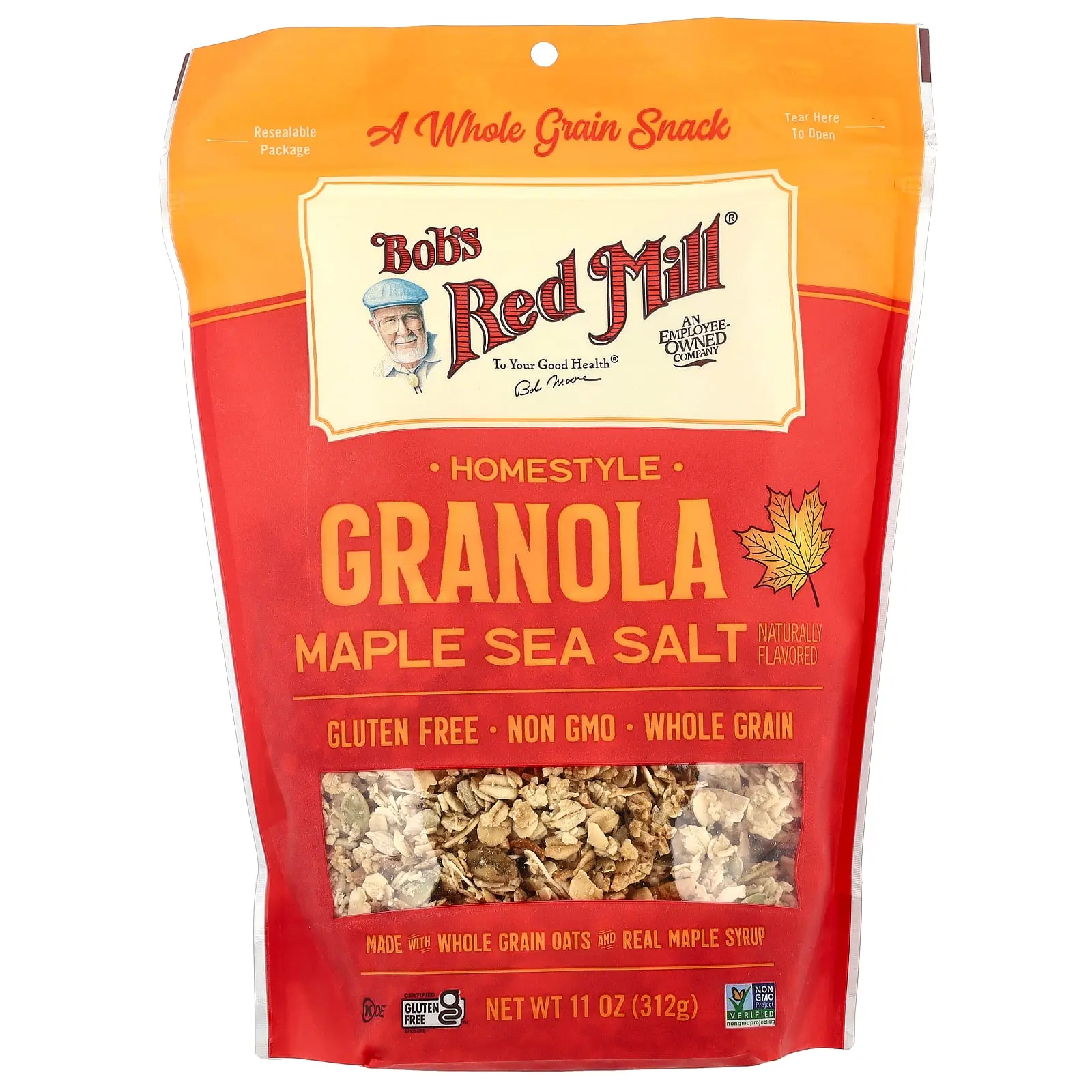 Bob's Red Mill Homestyle Granola, Maple Sea Salt, 11 oz (312 g)