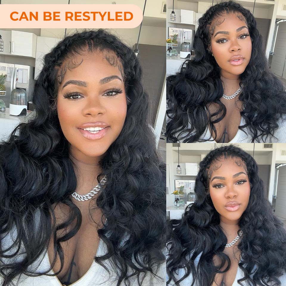 [#Summervibes]Alipearl Hair Pre Braided Deep Wave Stylist Wig Ready To Go Glueless 13x4 Lace Frontal Wig Pre Styled Pre Everything Wig 180% Density