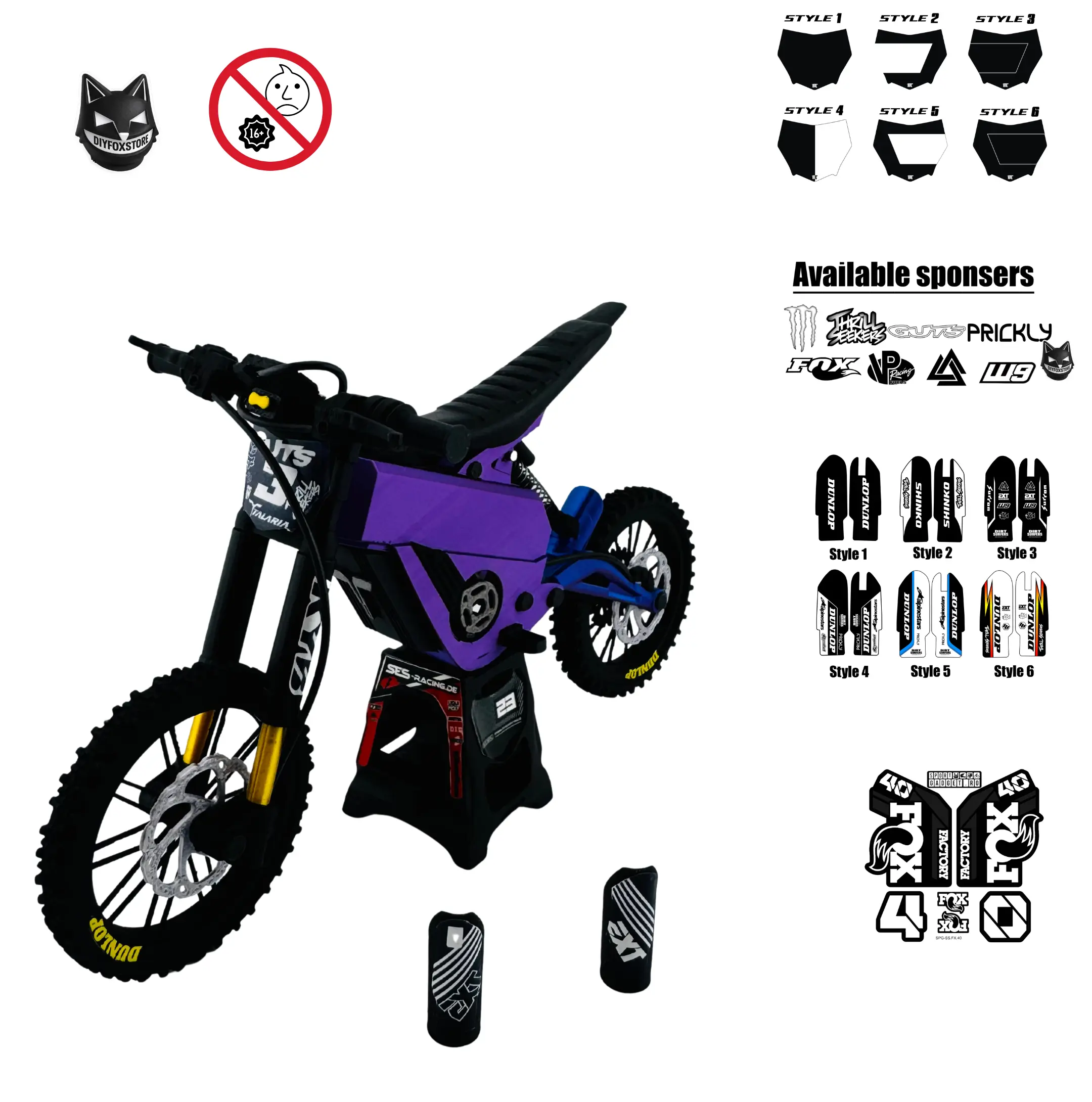 3D Printed TalariaX3 Style Mini Bike – 1:2 Scale Handcrafted Display Collectible 16+