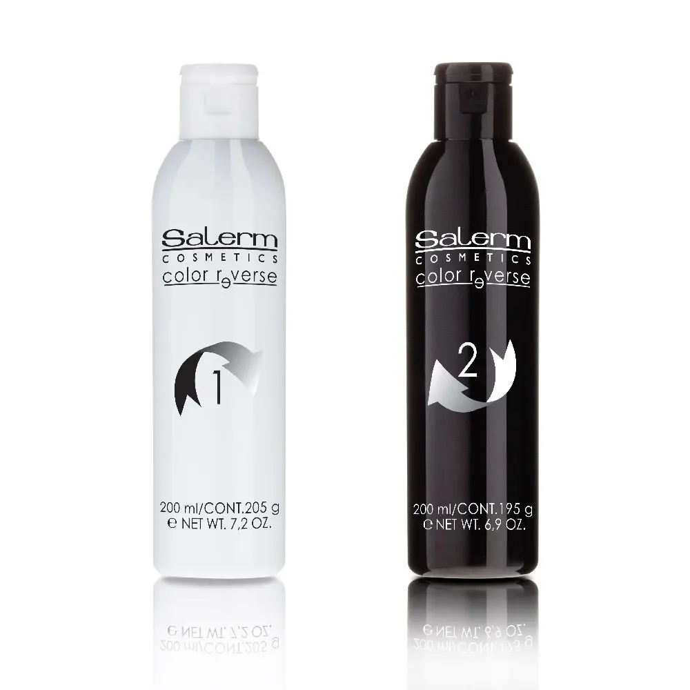 SALERM Color Reverse Hair Dye Remover, Gentle Treatment to Remove Oxidative Color While Protecting Natural Pigment, Professional Haircare for Dyed Hair, 2-Part Kit (2 x 200ml), Hair Color Removers, Fast-Action