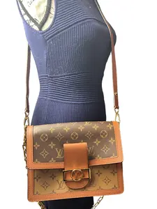 Pre-owned Louis Vuitton Leather Crossbody Bags Monogram Dauphine MM