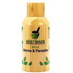 Worms & Parasites Remedy (BM43) - For Digestive Health, Detox, and Overall Wellness, 30-Day  Parasite Cleanse | Homeopathic Combination Remedy, Non-Toxic, Natural, 30 mL Drops