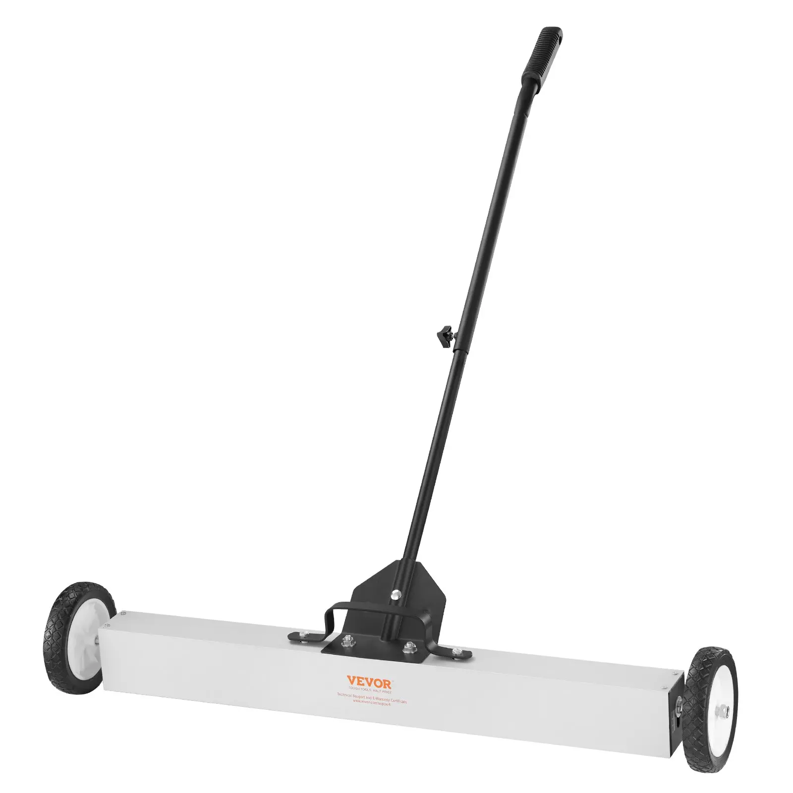 【fathersdaygift】VEVOR 55Lbs Rolling Magnetic Sweeper with Wheels ,Push-Type Magnetic Pick Up Sweeper24-inch Large Magnet Pickup Lawn Sweeper with Telescoping HandleEasy Cleanup of Workshop Garage Yard, Adjustable Height, Aluminum Alloy