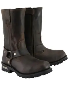 Milwaukee Leather Men's 11" Harness Motorcycle Boot Square Toe - Mbm9062