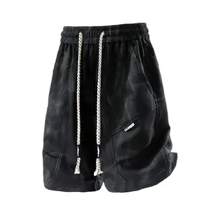 Men’s tie-dye shorts — new for summer, trendy loose Bermuda shorts; casual athletic men’s shorts; straight-leg drawstring Bermuda shorts; loose-fit cargo shorts. #SummerWins #Father’sDayGift