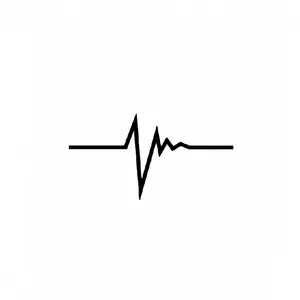 4PCS Heartbeat Temporary Tattoo Stickers, Waterproof Long Lasting Realistic Chest & Wrist Tattoos for Men & Women
