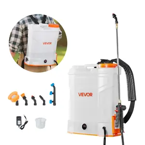 VEVOR Battery Powered Backpack Sprayer, 3.2 Gal Powerful Electric Backpack Sprayer, 2 Retractable Wands & 5 Nozzles, Adjustable 0-90 PSI, 2 Hour Runtime, Portable Weed Sprayers for Yard Garden Lawn