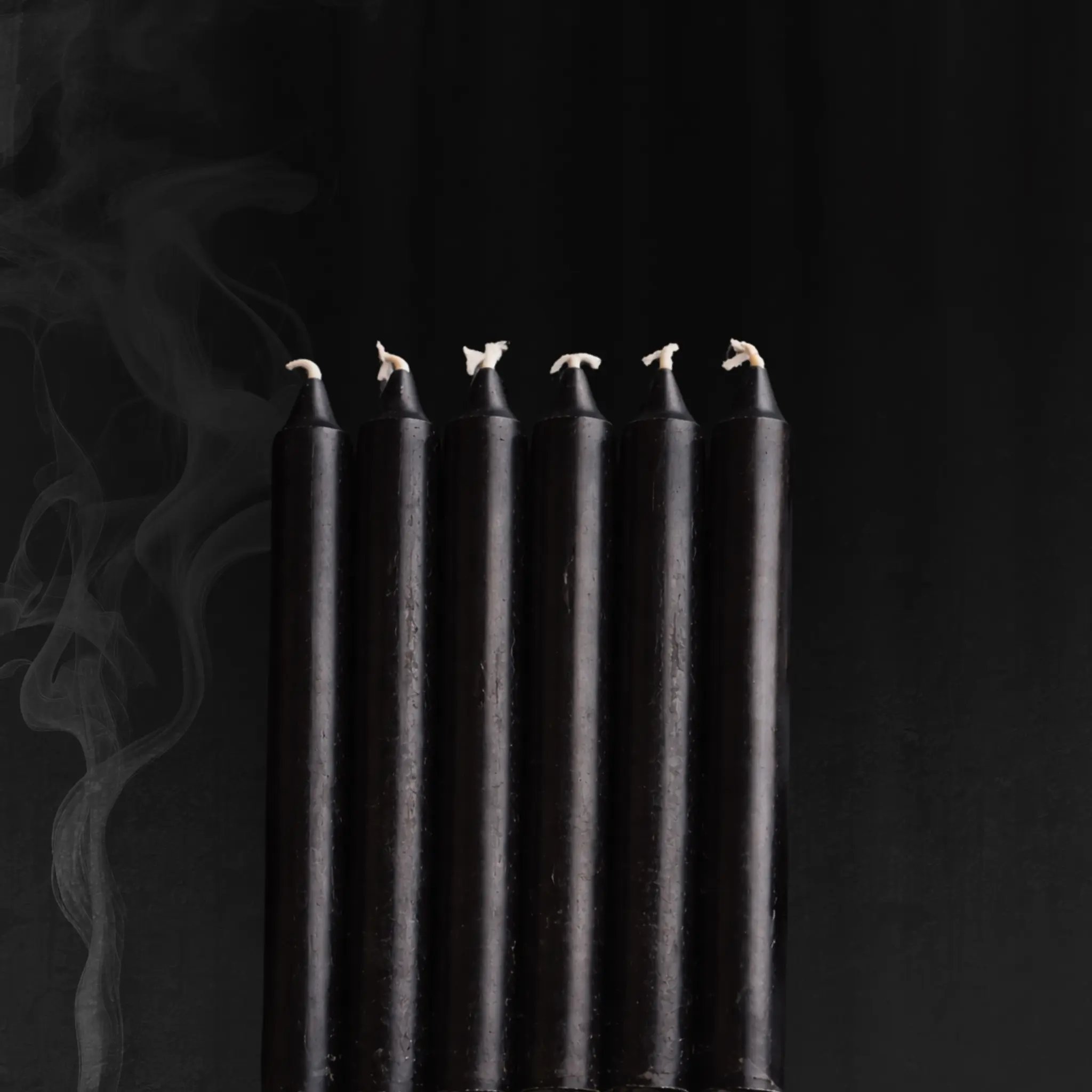 Black Ritual Candle Pack – Protection + Banishing (6 Candles)
