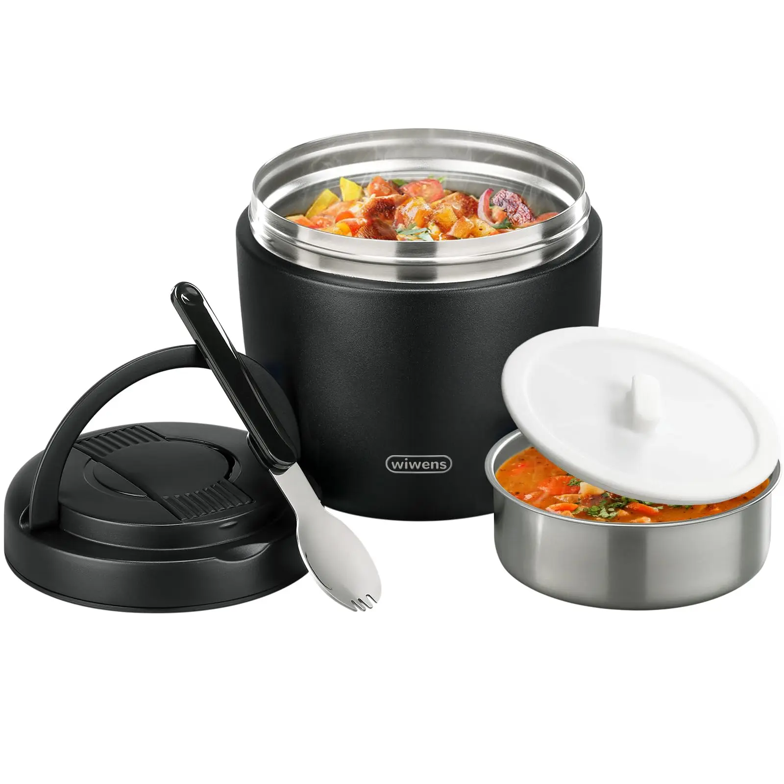 [tiktokshopsummersale]wiwens Thermo Food Jar for Hot Food Adults 32OZ Soup Thermo Lunch Containers Wide Mouth Vacuum Insulated Stainless Steel Leakproof Bento Box with Spoon Bowl,home essentials