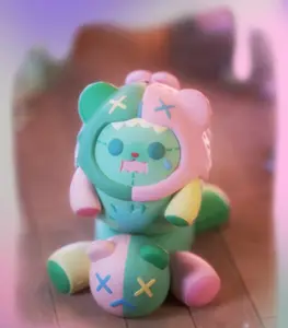 [FINDING UNICORN] 【Live Unboxing】 150% ShinWoo RAG BEAR Collection Figurine Toys for Modern Home Decor, Collectible Art Toy Cute Figures Desktop Ornament Collectible Toys Birthday Gifts