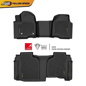 Fit For 19-25 Chevrolet Silverado/Sierra 1500 Double Cab TPE Floor Mats Liners