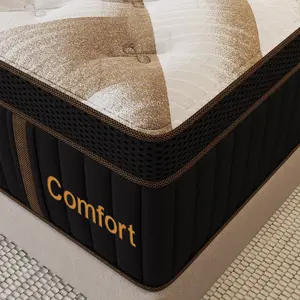 12"14" Twin Full Queen King Size Mattress in a Box Hybrid Spring Gel Memory Foam,  Euro Top Medium Firm Ergonomic Mattresses for Motion Isolation, Edge Support, 100 Night Trial