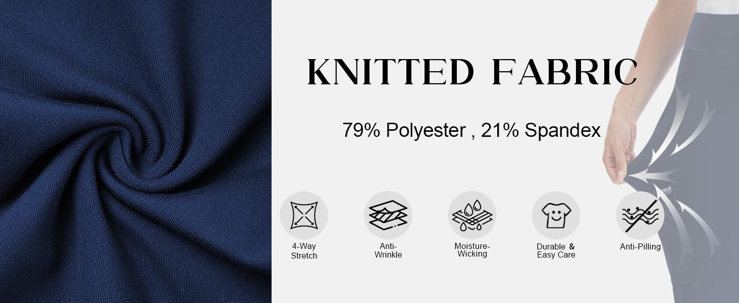 Kecols Yoga Scrub Pants Women High-Rise Straight Leg Uniform Cargo Bottom with Yoga Waistband,5 Pockets&4-Way Stretch SpringStatements