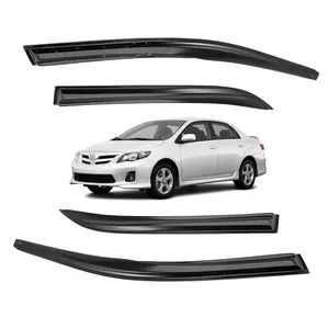 Tape-on -For Toyota Corolla 2009-2013 Window Visor-Black# Rain guard# Rainproof#Sun Shade#UV Protection# Easy-Install # Vent Shades# Car Windshield# Car Weather Shields# Wind Deflector