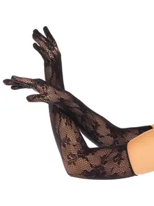 Female Lace Opera-Length Fashion Gloves, Stylish Clothes Accessory Female Lace Opera-Length Fashion Gloves, Stylish Clothes Accessory