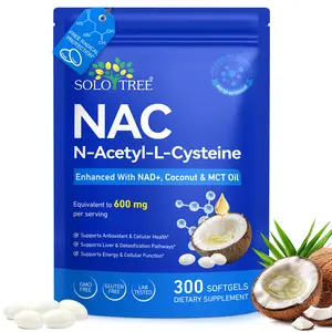 NAC 600mg with NAD+ Daily Complex, N-Acetyl Cysteine Supplement Capsules, Antioxidant Support Formula, Vegan, Non-GMO, Gluten Free, 300 Softgels