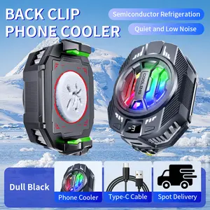2026 New 15W Semiconductor Phone Cooler with LED Display, 38°C Professional Cooling Fan – Magnetic RGB Back-Clip Cooler with Ice-Sealed Refrigeration Technology, Turbo Fan & TEC Chip, 3-Speed Adjustable for Gaming