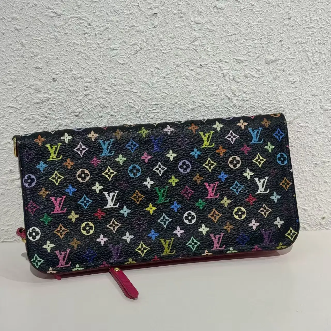 Pre-owned Louis Vuitton Monogram Multicolore Insolite Fashionable Wallet Black Grenade Clutch Wristlet (Luxury Accessory)