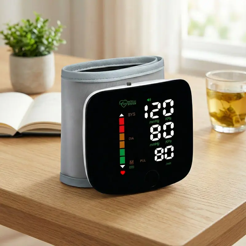 Rechargeable Wrist Digital Display Device Touch Screen Wearable Electronic Gadget with Memory white