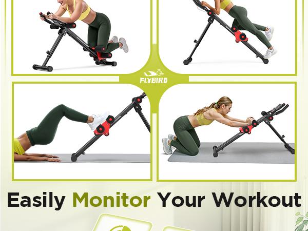 FLYBIRD Ab Workout Equipment, Adjustable Ab Machine Full Body Workout for Home Gym, Strength Training Exercise Equipment for Body Shaping Foldable Waist Trainer Suitable for Beginner #SpringStatements