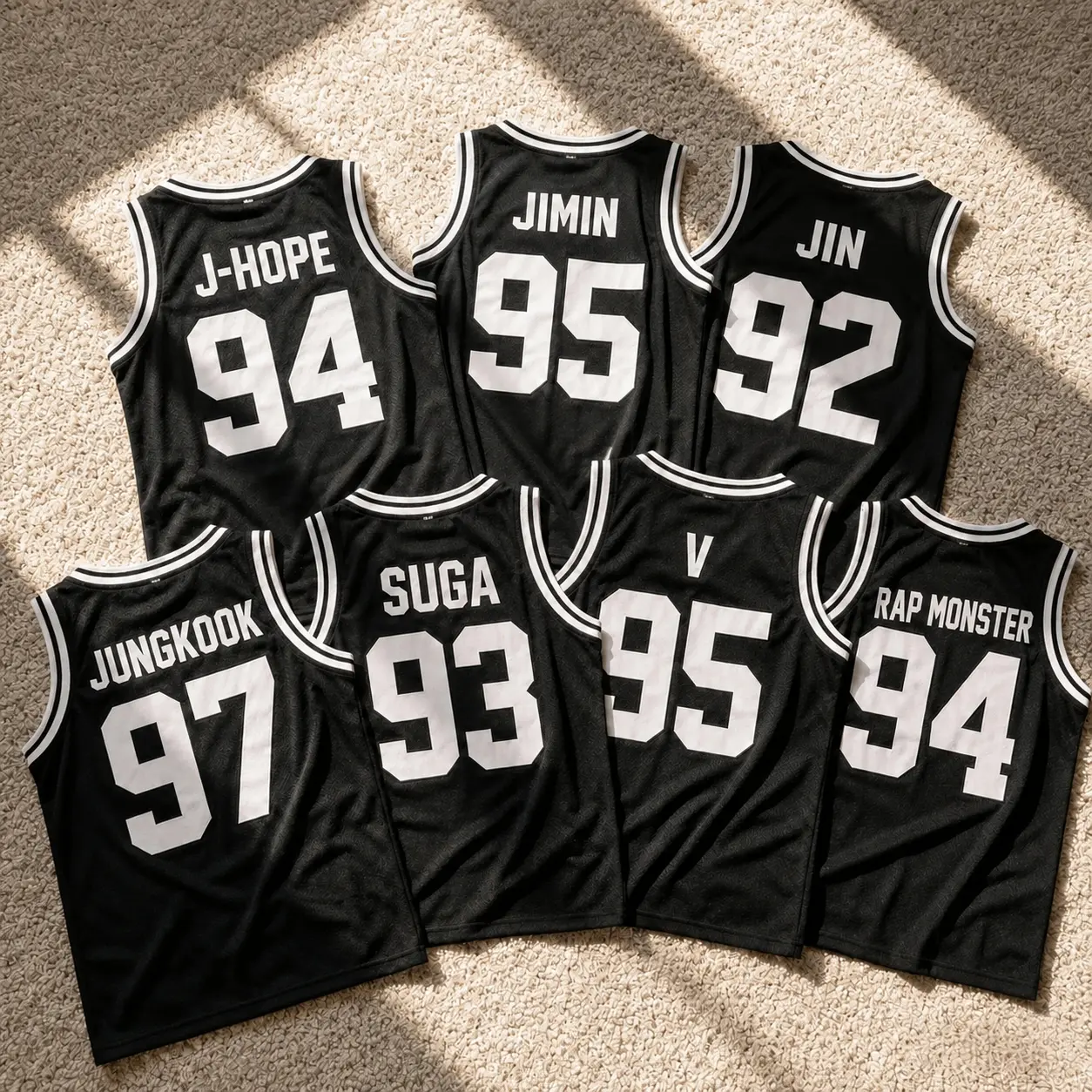 2026 Kpop Concert Tour Sleeveless Basketball Jersey Tank Top Unisex Crew Neck Loose Fit Black Soft Mesh Breathable Vest Idol Member Name Number Trendy Casual Streetwear Gift for Fans Youth Adults Size XS-3XL