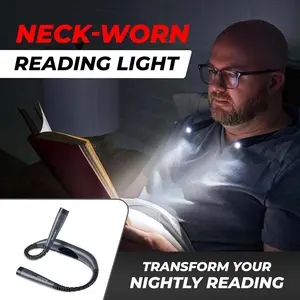 1/2 PCS LED Neck Lamp Lighting Lamp Night Reading Lamp Neck Reading Lamp Three-Color Lighting for Reading Running Camping