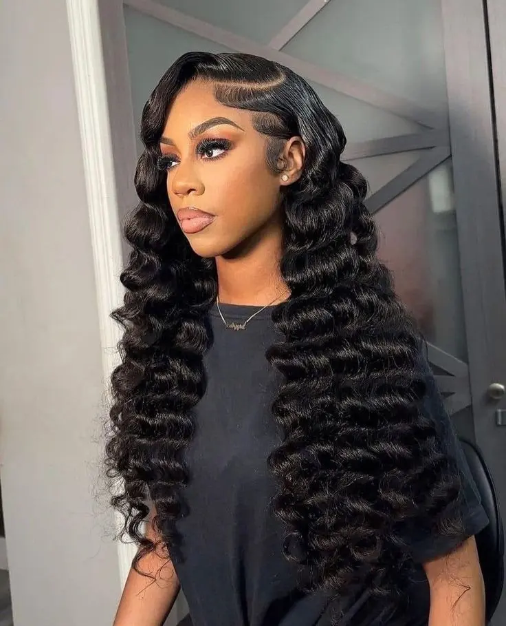 Live [200% Density] Menglle Loose Deep Wave 13x4 Lace Front Wigs Human Hair Pre Cut Lace Glueless Bounce Wand Curly Wig Natural Hairline Beginner Friendly#greenish#Summervibes