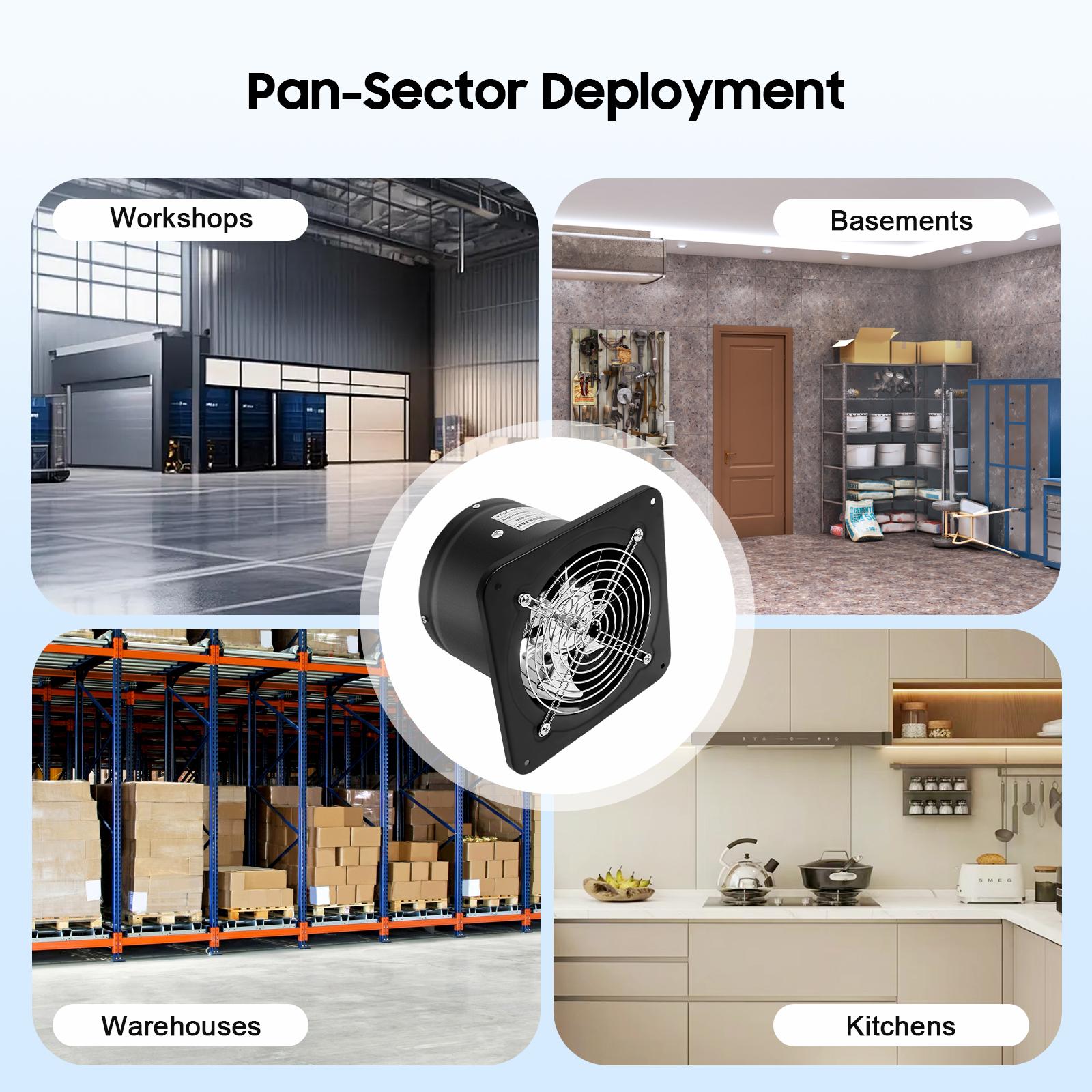 6 Inch Shutter Exhaust Fan 2800RPM 650m³/h Airflow 50dB Quiet Iron Ventilation for Kitchen Bathroom Basement Garage Office Moisture Odor Removal 6 Inch Shutter Exhaust Fan 2800RPM 650m³/h Airflow 50dB Quiet Iron Ventilation for Kitchen Bathroom Basement Garage Office Moisture Odor Removal