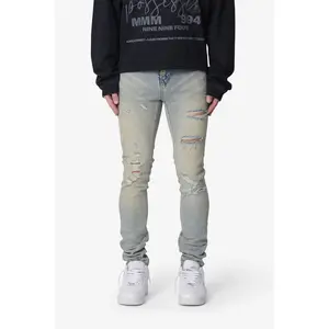 mnml Shredded Skinny Denim - Blue