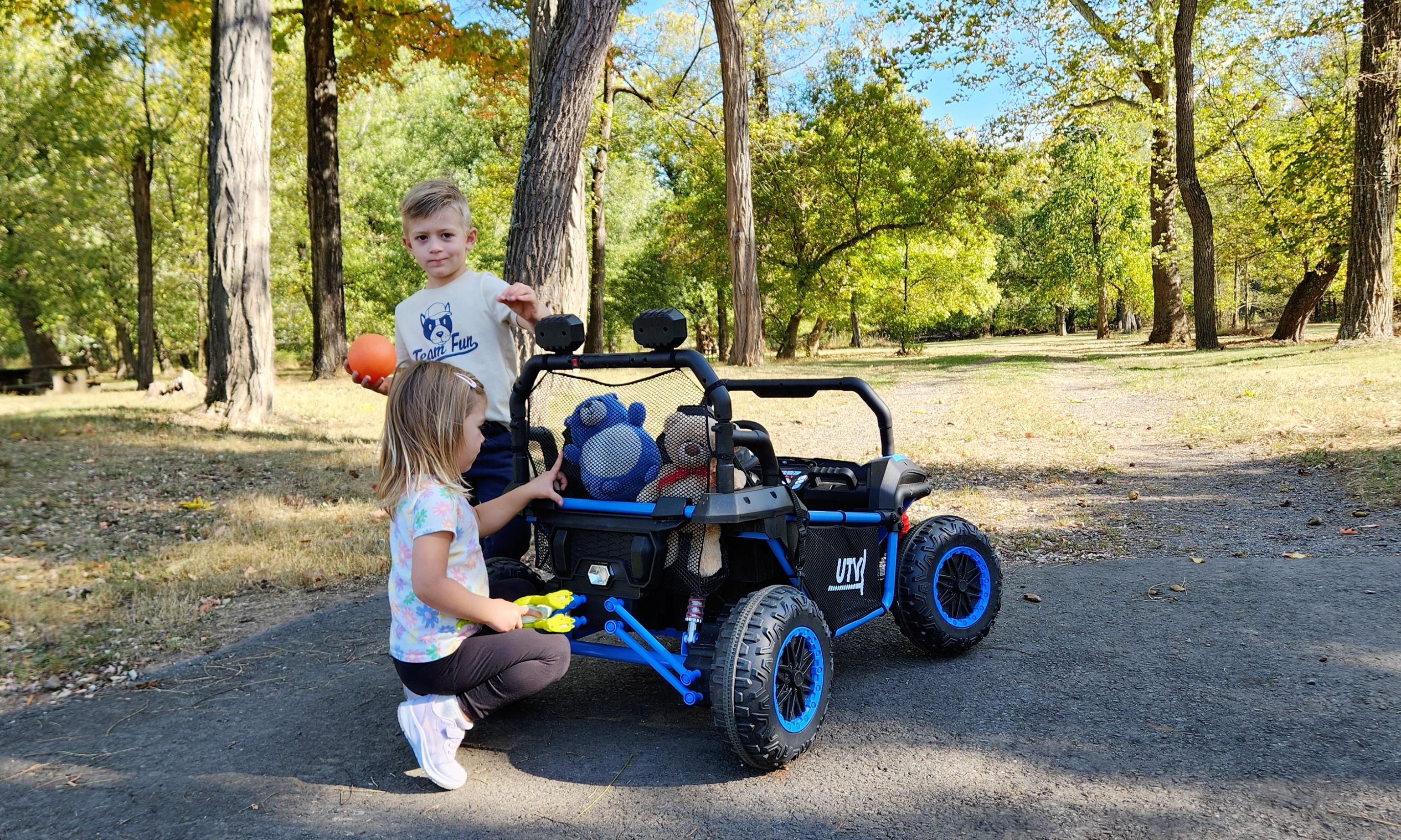 24V/12V Kids UTV, 4WD 2 Seater Ride-on Toy Electric Car for Big Kids with Remote Control