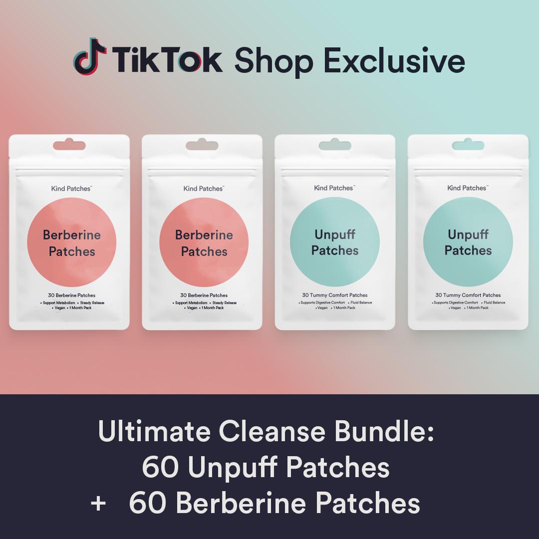 Kind Patches Ultimate Cleanse Bundle, 60 Unpuff Patches+60 Berberine Patches, Support Gut Health, Digestive Comfort, Debloating, Steady Release, Vegan Kind Patches Ultimate Cleanse Bundle, 60 Unpuff Patches+60 Berberine Patches, Support Gut Health, Digestive Comfort, Debloating, Steady Release, Vegan