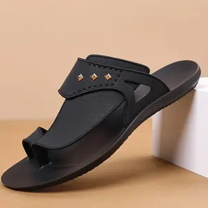 Men’s Toe Post Sandals – Retro Style, Non-Slip, Wear-Resistant Casual Outdoor Flip Flops