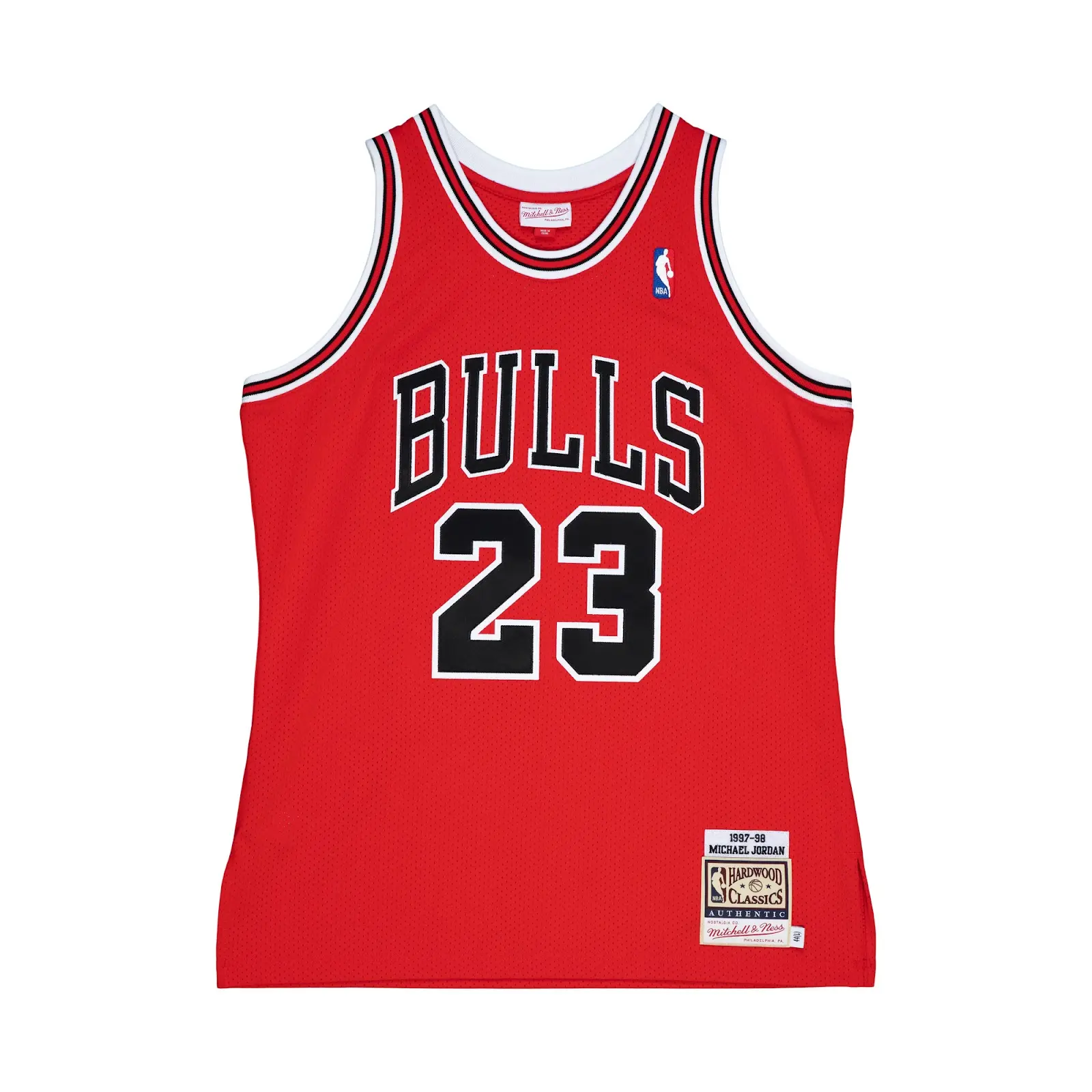 Mitchell & Ness Male Sleeveless Michael Jordan Chicago Bulls Red 1997-98 Authentic Sport Jersey - NBA Throwback