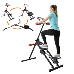 Foldable Vertical Stepper Machine 220LBS Capacity with Digital Monitor Full Body Workout for Abs Butt Legs Space Saving Design for Home Gym