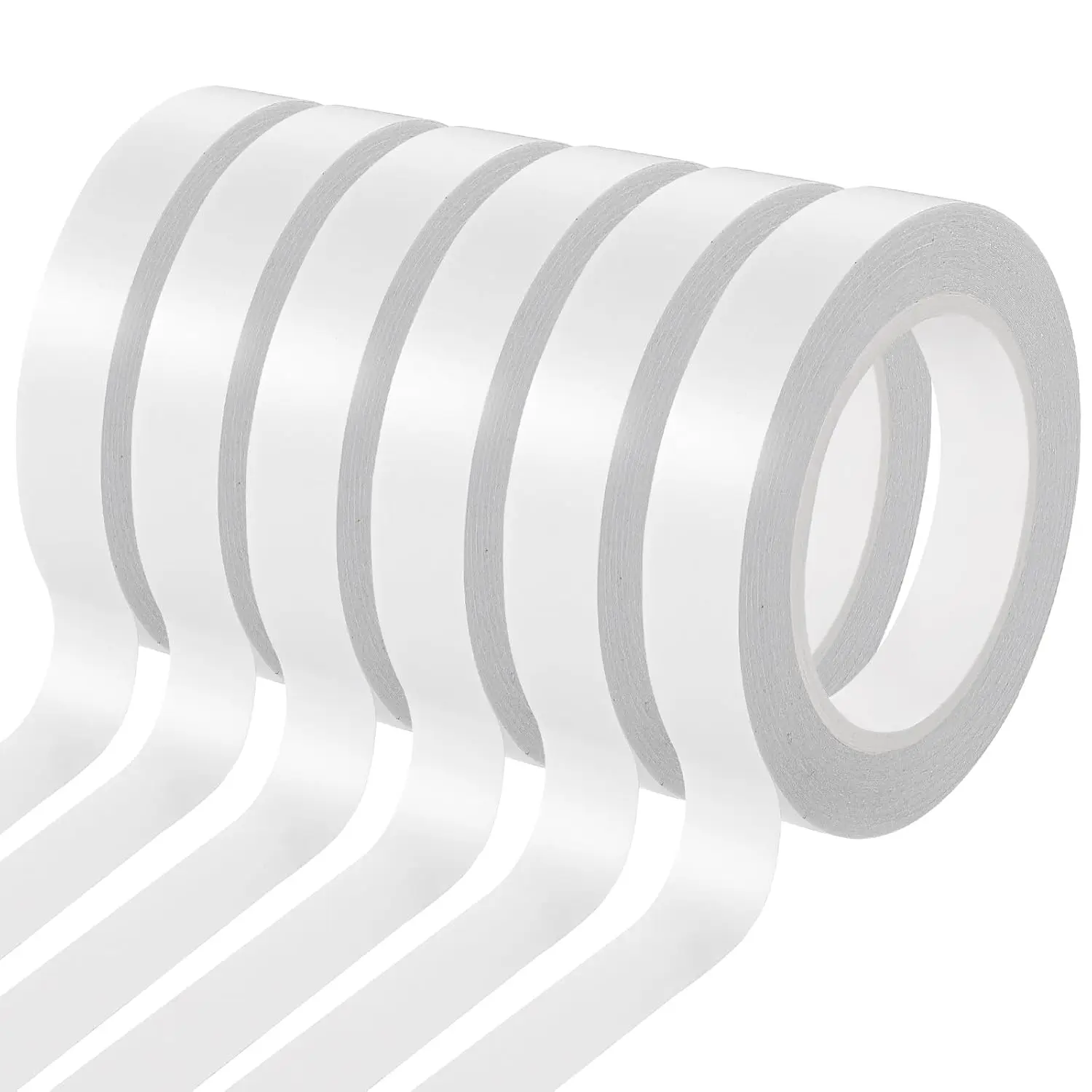 6 Rolls Double Sided Tape for Crafts, Strong Double-Sided Tape, Artist Tape, Double-Sided Adhesive Tape for Arts, Card Making, Scrapbooking Supplies, Gift Wrapping (0.4 in X 26.25Ft)