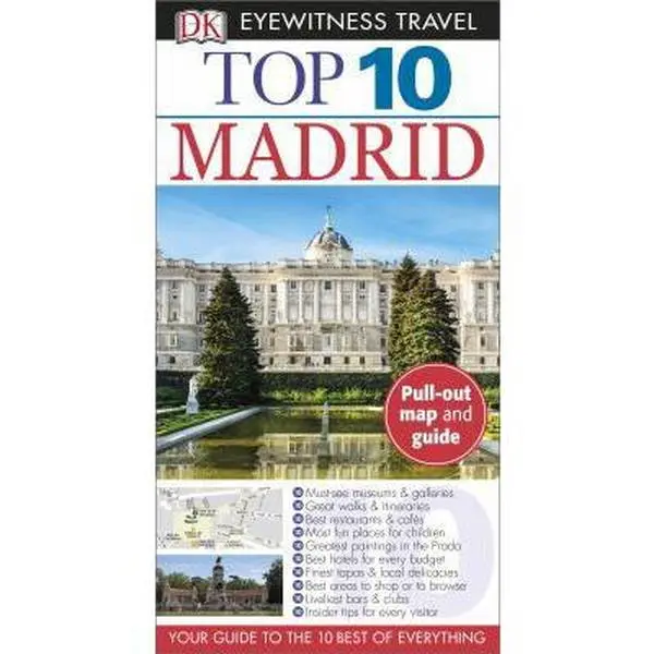 Used DK Travel Eyewitness Travel Guide - Top 10 Madrid (Paperback, English) - Includes Museums & Curated Lists, Top 10 Lists