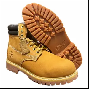 JACATA 8601 Men's Work Boots for Construction Non-Slip Rubber Sole Water-Resistant Round Toe Laces Closure All Seasons Footwear
