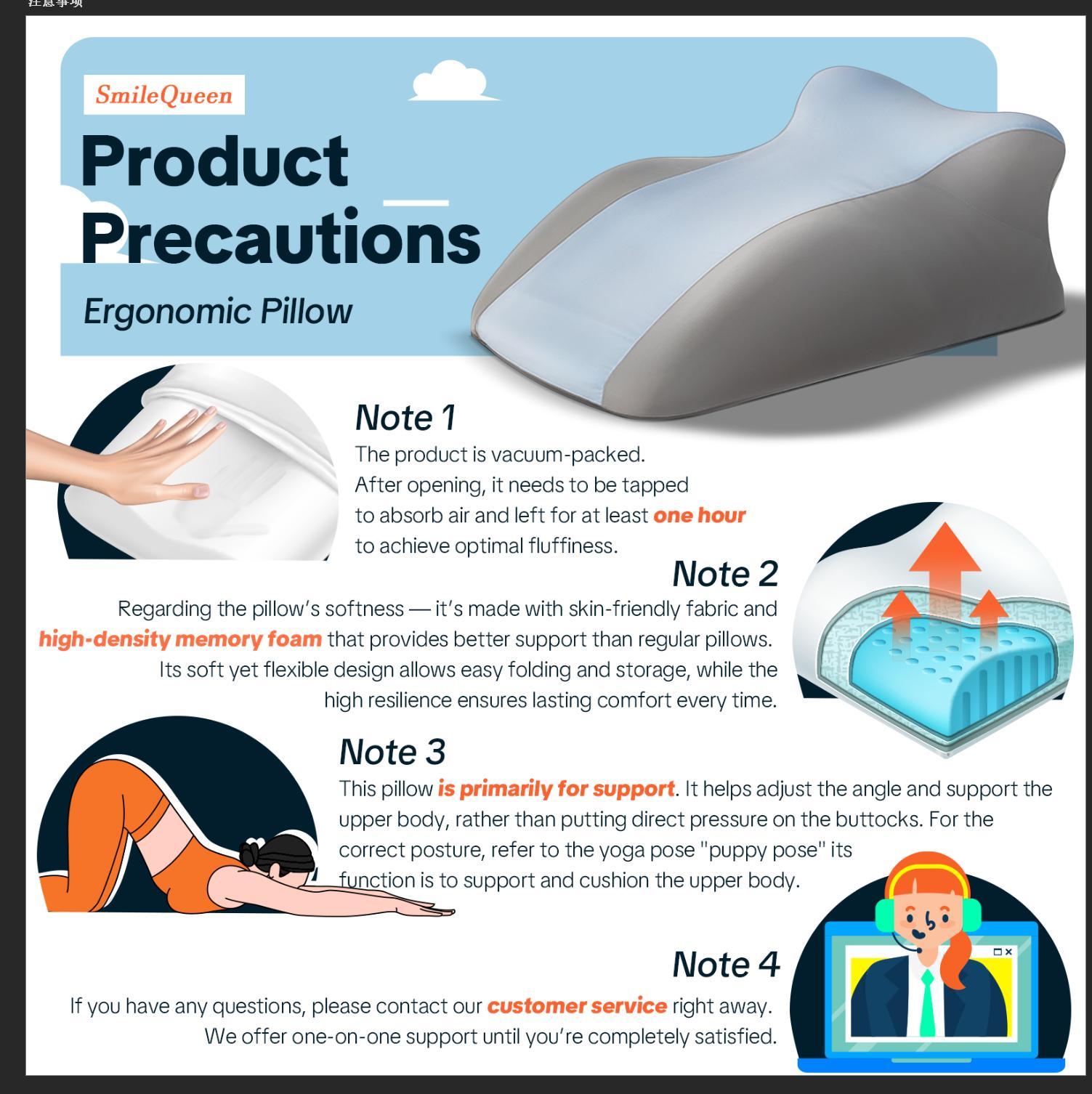 Memory Foam Pillow, Ergonomic Design Versatile Used,for Neck, Back and Leg Support, Suitable for Face Down Reading pillow, Soft and Comfortable Fabric, Multi Purpose, Removable, SleepingPillow Home, Sofa，Living Room, Bed Gift
