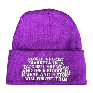 People who get are weak embroidered beanie