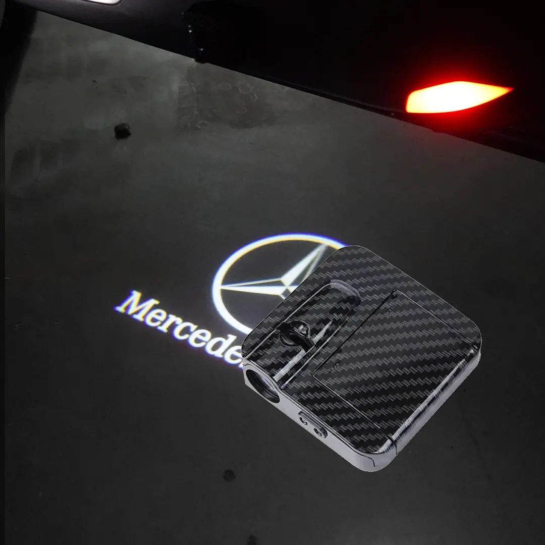 2pcs for Benz LED Car Door Projector Light - 30+ Brands Available, HD Wireless Sensor Welcome Lamp