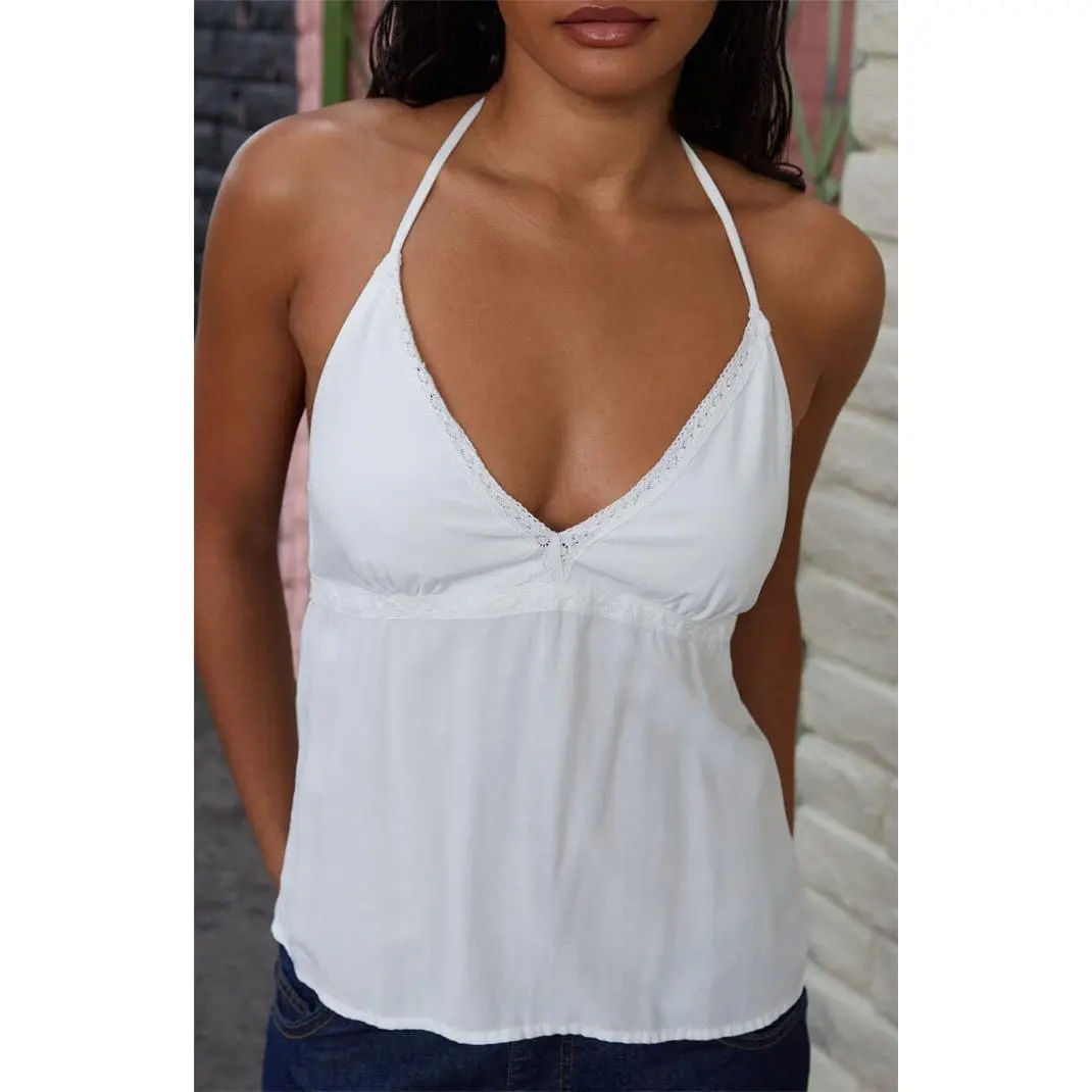 John Galt Women's White Edith Tank Top